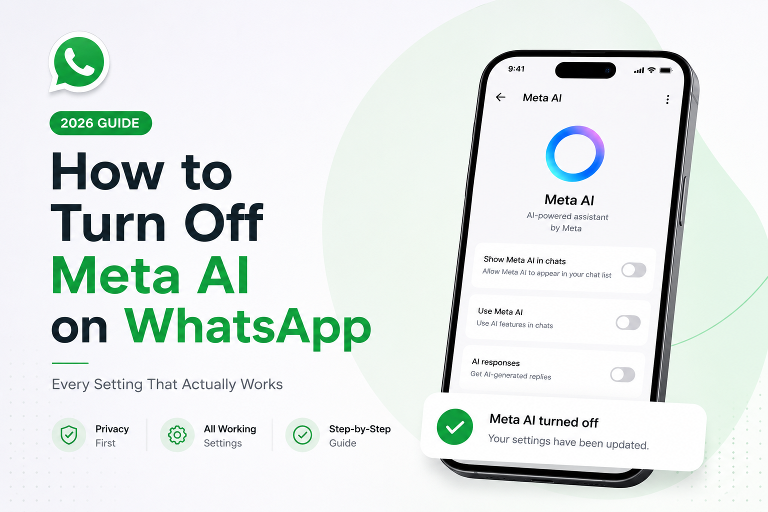 How to turn off Meta AI on WhatsApp in 2026 using privacy settings and available options